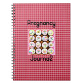 Baby Girl Cupcakes Pregnancy Journal Notizblock (Vorderseite)