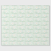 Baby Girl Daisy Blume (Mint) Geschenkpapier (Flach)