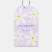 Baby Girl Daisy (Lila) Geschenkanhänger (Rückseite)