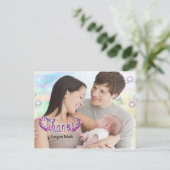 Baby Girl Danke Foto Postcard Postkarte (Stehend Vorderseite)