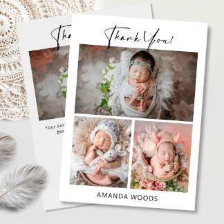 Baby Girl danke Karte Foto Card