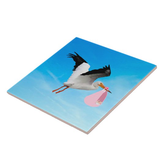 Baby Girl Delivery Keramik Tile Fliese (Seite)