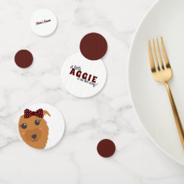 Baby Girl Dog Maroon Babydusche Konfetti