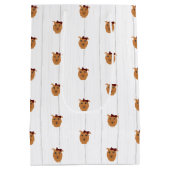 Baby Girl Dog Maroon Babydusche Mittlere Geschenktüte (Rückseite)