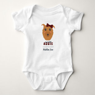 Baby Girl Dog Maroon Strampler