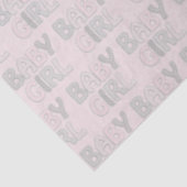 Baby Girl Dotty Letters Pastel Pink Gray Seidenpapier (Ausschnitt)