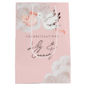 Baby Girl Duft Geschenktasche Mittlere Geschenktüte (Rückseite)