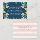 Baby Girl Duschdieger Raffle Boho Floral Moderne Begleitkarte (Vorne/Hinten)