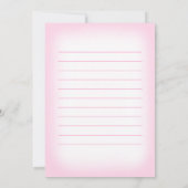 Baby Girl Dusche Danke Karte Elephant Pink Gray (Rückseite)