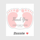 Baby Girl Dusche Gastgeschenk Vielen Dank Aufkleber (Blatt)
