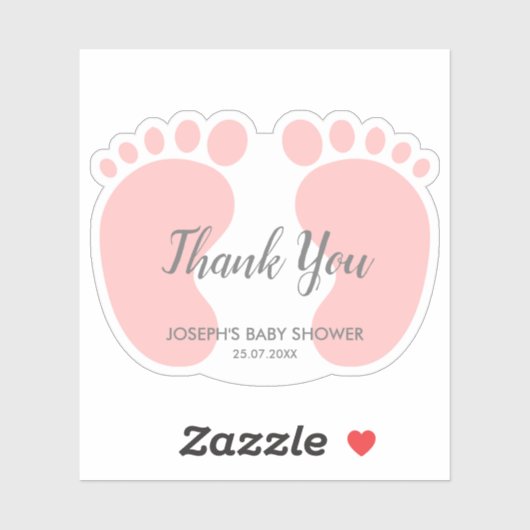 Baby Girl Dusche Gastgeschenk Vielen Dank Aufkleber (Blatt)