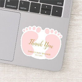 Baby Girl Dusche Gastgeschenk Vielen Dank Aufkleber