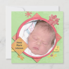 Baby Girl Dusche mit individuellem Foto Einladung