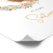 Baby Girl Dusche Name Owl Woodland Kinderzimmer Poster (Ecke)