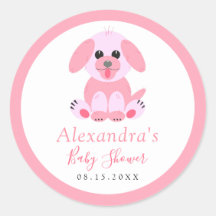 Baby Girl Dusche Pink Personalisiert Puppy
