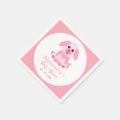 Baby Girl Dusche Pink Personalisiert Puppy Serviette (Ecke)