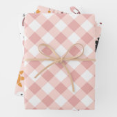 Baby Girl Duschwrapping Paper - Set von 3 Blättern Geschenkpapier Set (Beispiel)