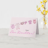 Baby Girl Dutch gratuliert Karte (Gelbe Blume)