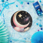 Baby Girl Duwer: Celestial Moon & Stars Pappteller (Party)