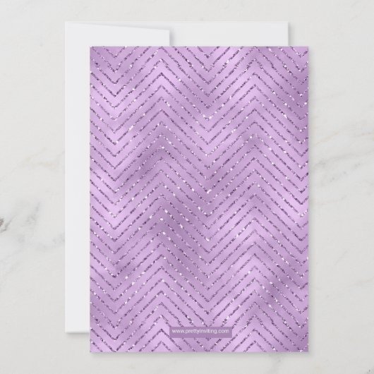 Baby Girl Duwer Einladung, lila Lavendel-Gleitschi Einladung (Rückseite)