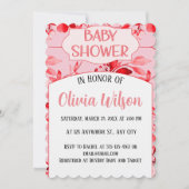 Baby Girl Duwer Einladungen Kleine Wildblume (Vorderseite)