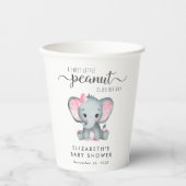 Baby Girl Duwer Niedlich Elephant Pappbecher (Vorderseite)