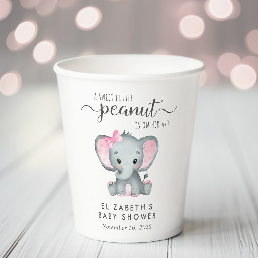 Baby Girl Duwer Niedlich Elephant Pappbecher