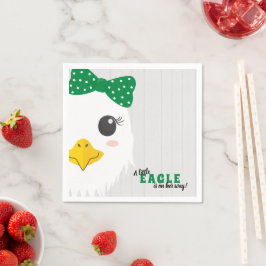 Baby Girl Eagle Green Baby Dusche Napkins Serviette