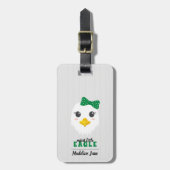 Baby Girl Eagle Green Bag Tag Gepäckanhänger (Vorderseite vertikal)