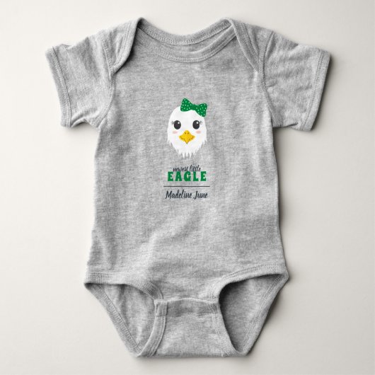 Baby Girl Eagle Green Bodysuit Baby Strampler (Vorderseite)