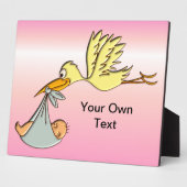 Baby Girl - Eine fliegende Stork-Lieferung Fotoplatte (Seite)