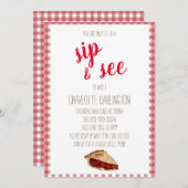 Baby Girl einfache rustikale niedliche Aquarell Si Einladung (Vorne/Hinten)