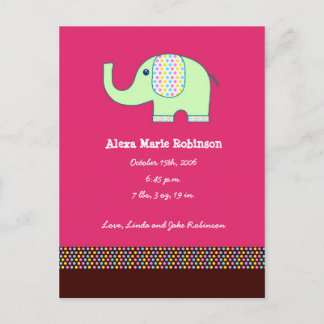 Baby Girl Elephant Ankündigung