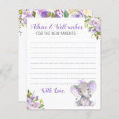 Baby Girl Elephant Dusche Neue Eltern Ratgeber Kar (Vorne/Hinten)