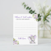 Baby Girl Elephant Dusche Neue Eltern Ratgeber Kar (Stehend Vorderseite)