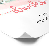 Baby Girl Elephant eucalyptus Drink Tafelzeichen Poster (Ecke)