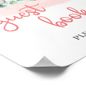 Baby Girl Elephant eucalyptus Gästebuchzeichen Poster (Ecke)