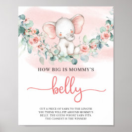 Baby Girl Elephant Eukalyptus mommys Bauchspiel Poster