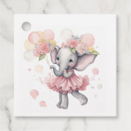 Baby Girl Elephant Fevor Tags Geschenkanhänger