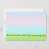 Baby Girl Elephant Flat Announcement Card Ankündigung (Rückseite)