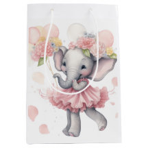 Baby Girl Elephant Geschenktasche