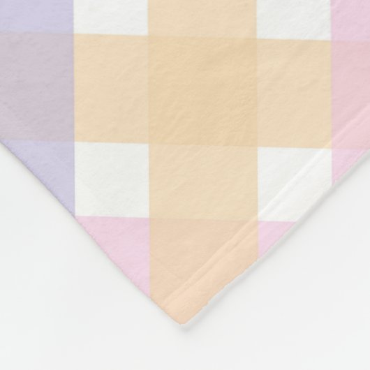 Baby Girl Elephant Gingham Fleece Blanket Kinderzi (Ecke)