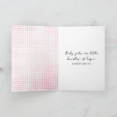 Baby Girl Elephant Glückwunsch Karte (Innenseite)