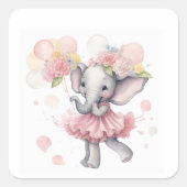 Baby Girl Elephant Stickers (Vorderseite)