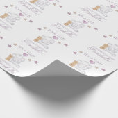 Baby Girl Elephant und Niedlich Balloon Wassercolo Geschenkpapier (Ecke)