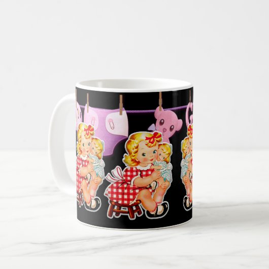 Baby Girl Eltern & neue Familien Kaffeetasse (Vorderseite Links)
