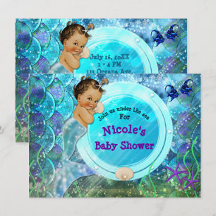Baby Girl Enchanted Meerjungfrau Baby Shower Party Einladung