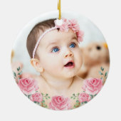 Baby Girl Erste Weihnachtsfeier Alice im Wunderlan Keramik Ornament (Hinten)