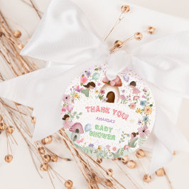 Baby Girl Fairy Dusche Blumenwald Vielen Dank Geschenkanhänger