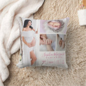 Baby Girl Family Foto Keepake Pink Throw Kissen (Decke)